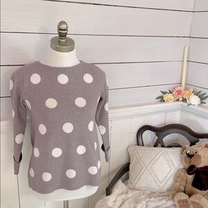 Polka Dot dusty lilac Women's 3/4 sleeve Sweater